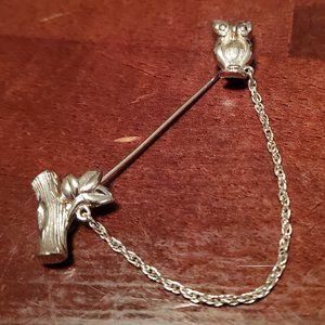 Vintage 1970s Trifari Owl Stick Pin